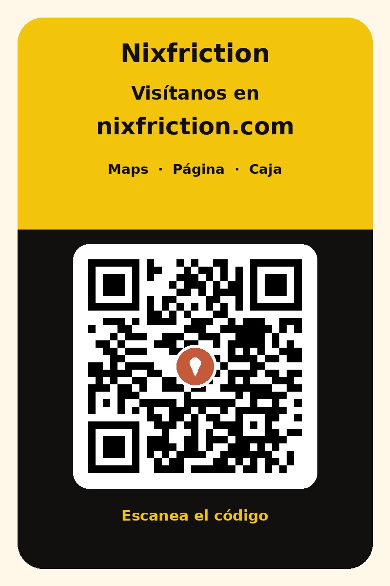 Sticker QR hacia nixfriction.com